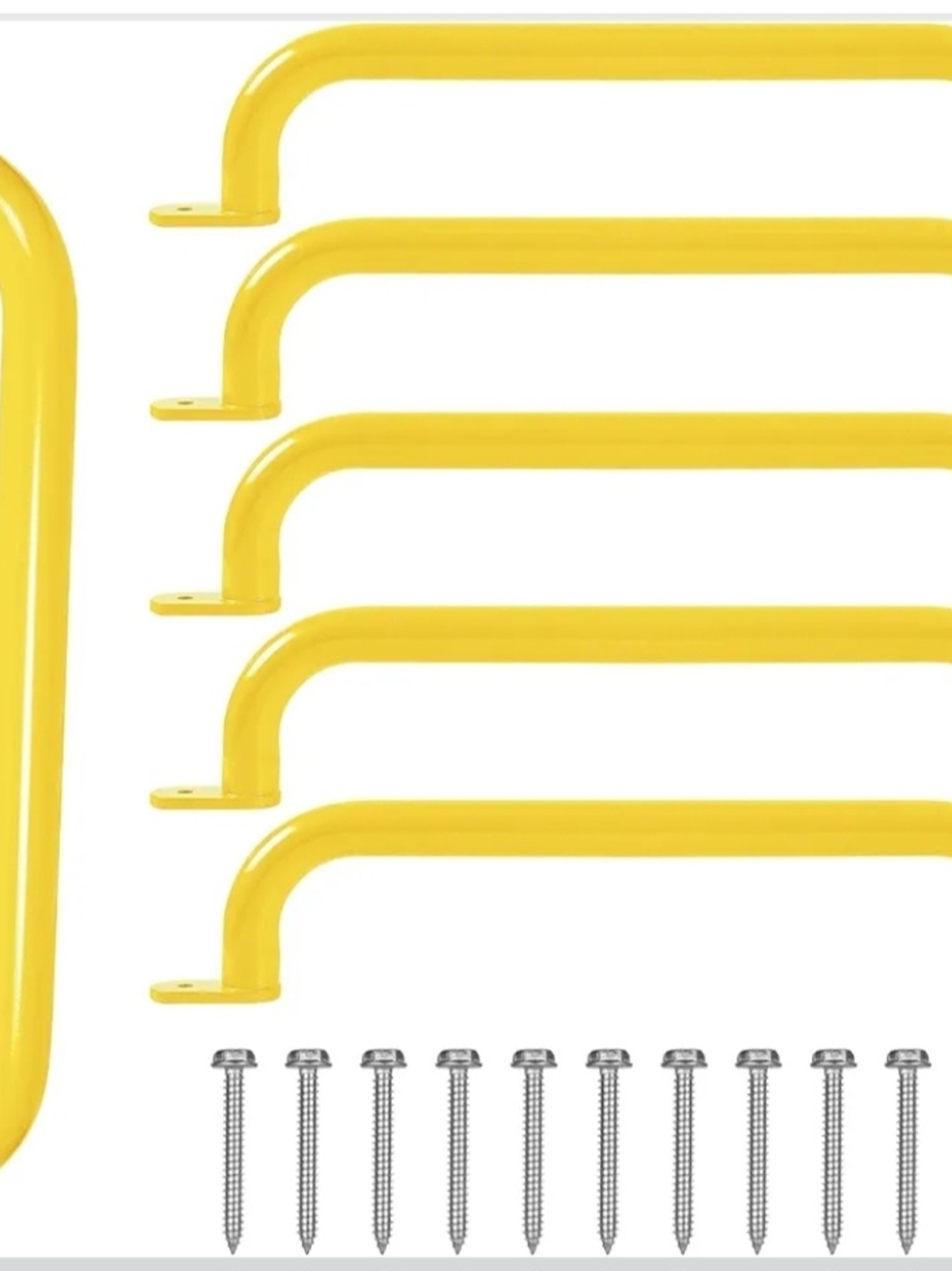 Set of Yellow Safety Grab Bars - 6 Pack